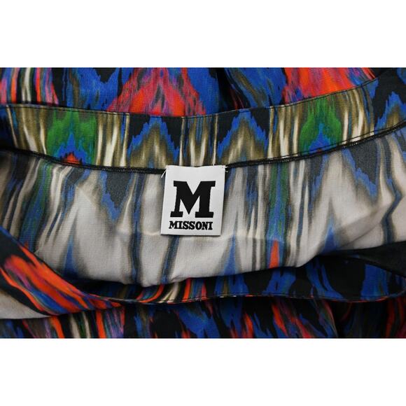Missoni Top 42 / Small Womens Chevron Silk Oversize Dolman Tunic Blouse - Picture 7 of 8